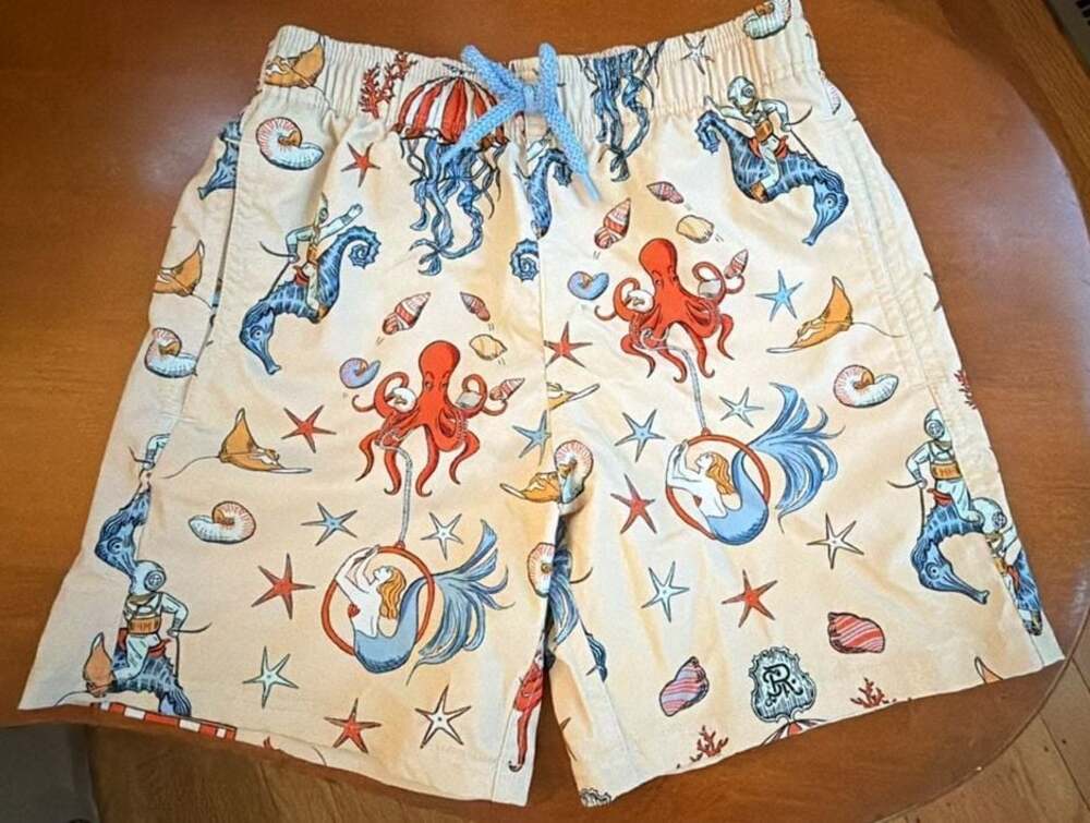 Vilebrequin for St. Regis Sea Life Print Swim Trunks Size 10A